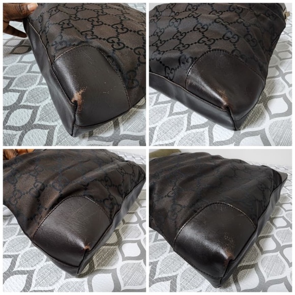 Authentic Gucci GG Nylon Shoulder Bag Black - Picture 8 of 11